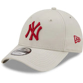 Gorra New Era 9FORTY Beige Logo Rojo New York Yankees